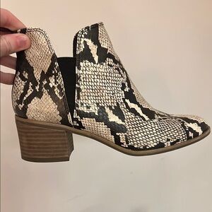 Dr Scholls Snakeskin Ankle Boots